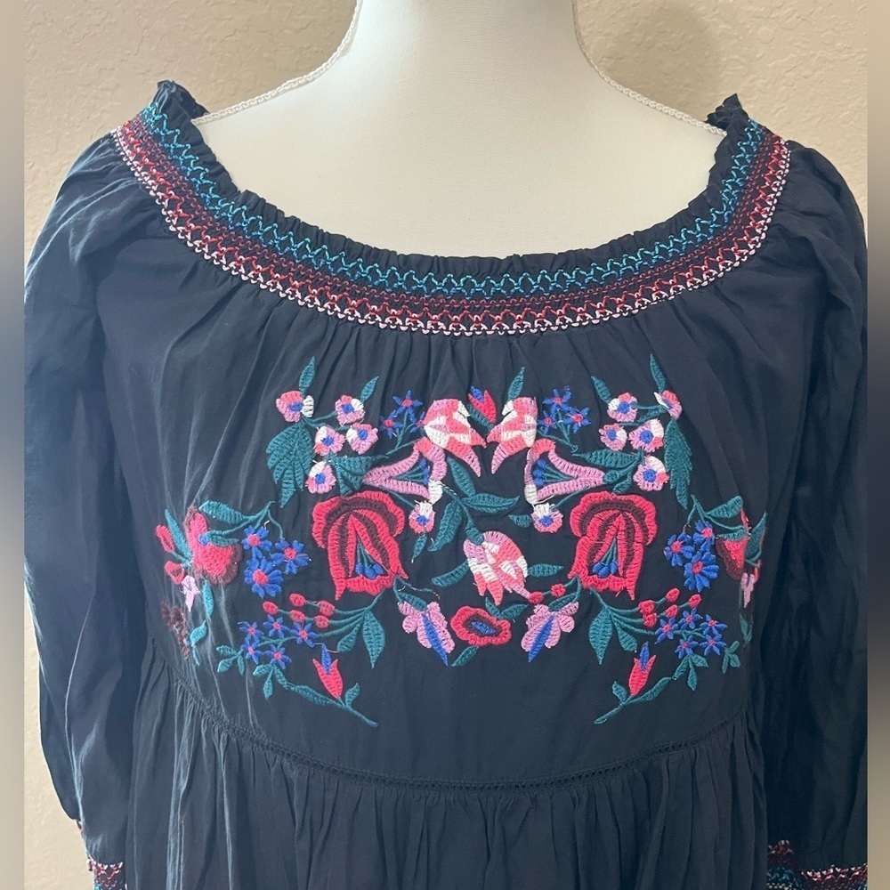 FREE PEOPLE ‘Sunbeams’ off-the-shoulder woven mini-dress, NWT - Picture 2 of 6